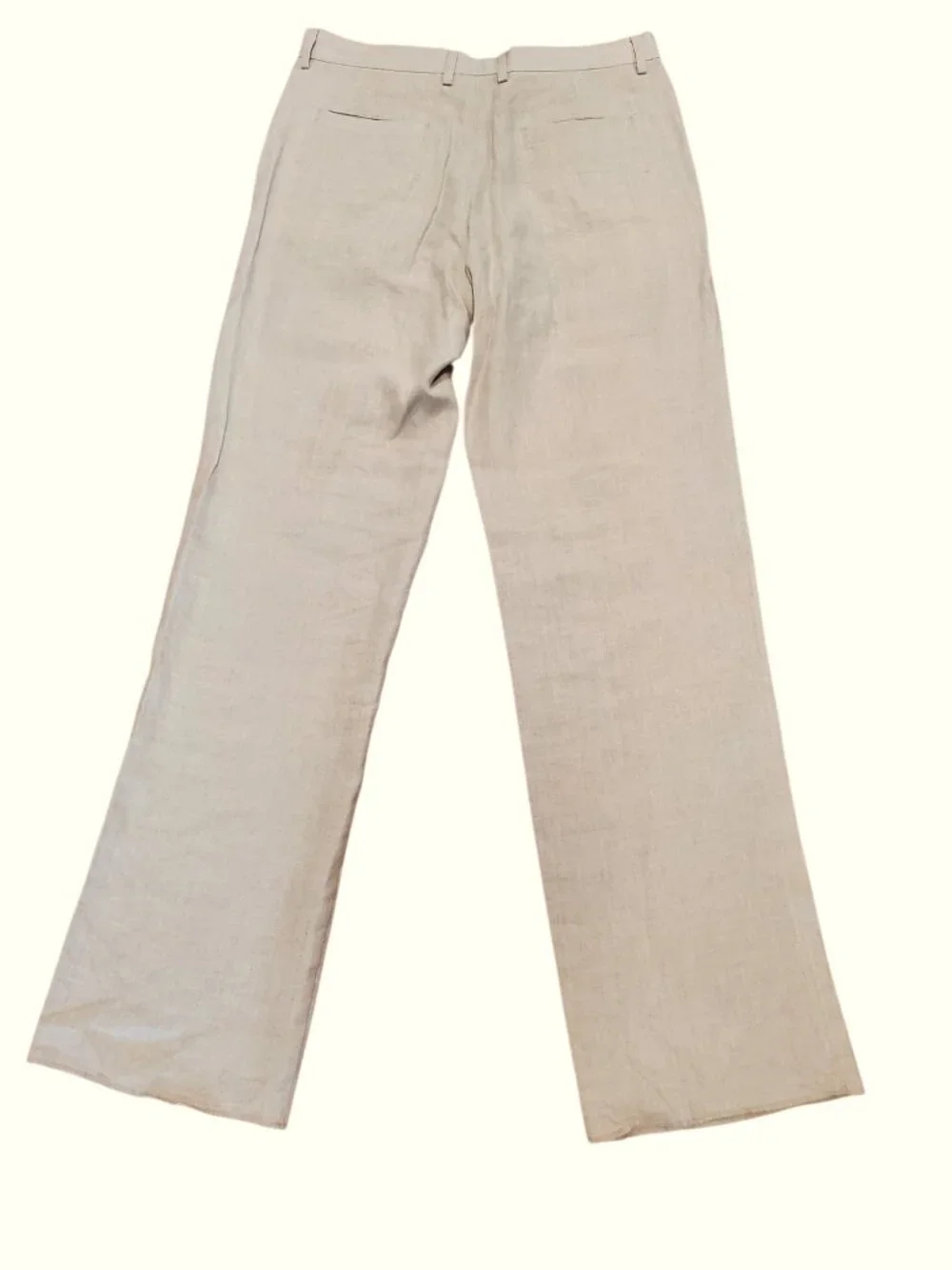 ISLAND IMPORTER Men's 100% Linen Amalfi Pant Italian-Style in Natural SZ 34